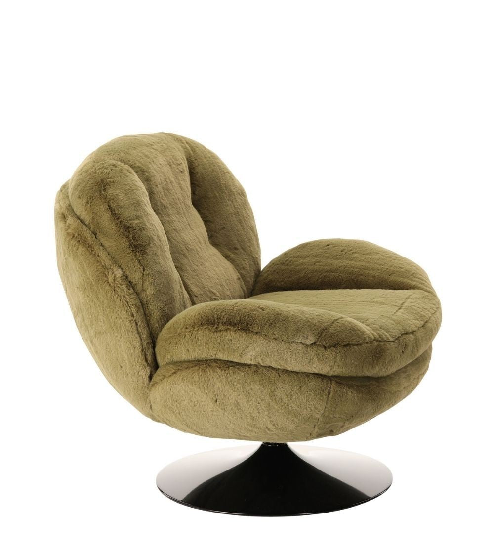 Fauteuil Memento Fausse Fourrure, Kaki