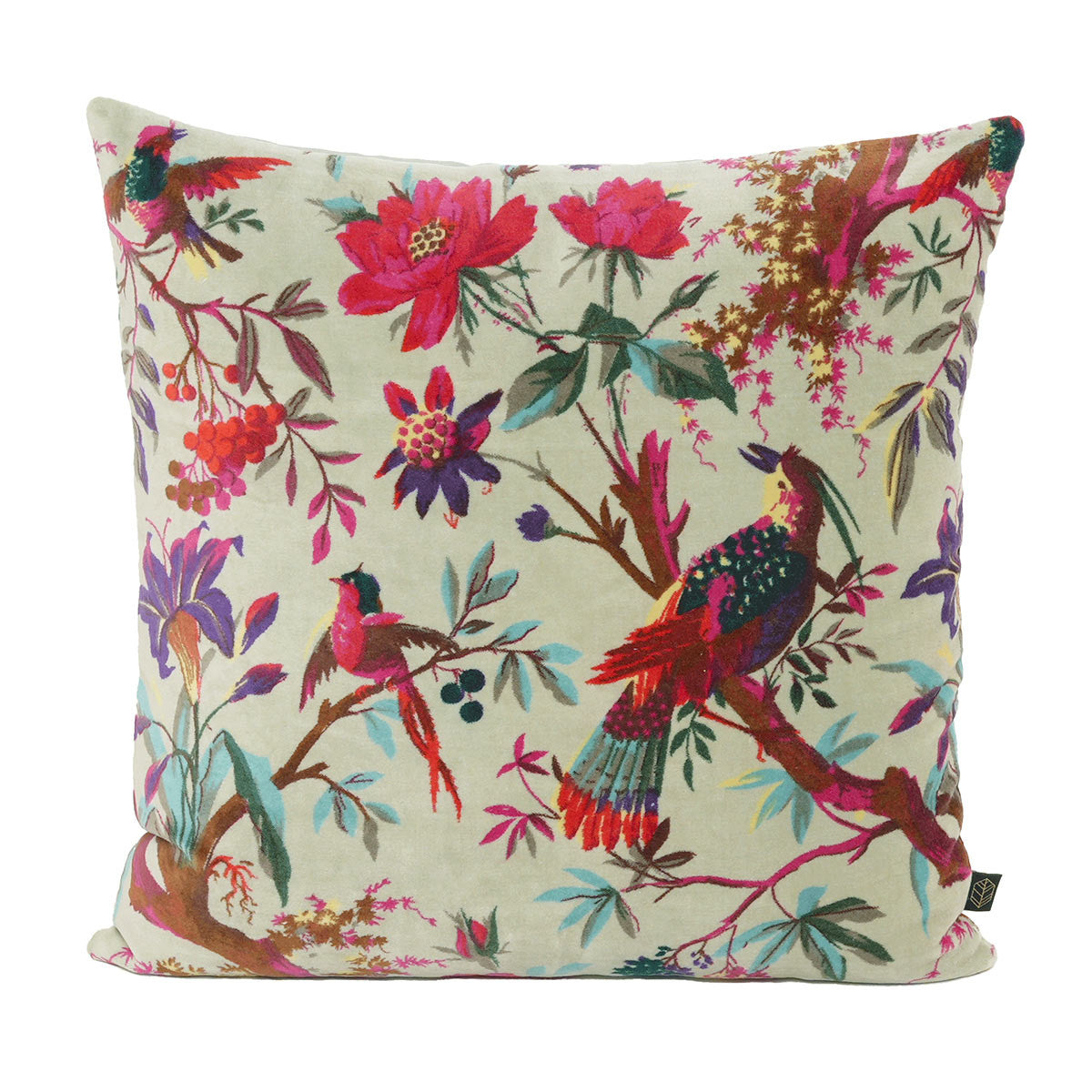 Coussin Birdy 45x45cm Celadon