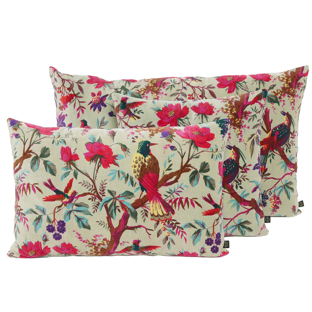 Coussin Birdy 45x45cm Celadon
