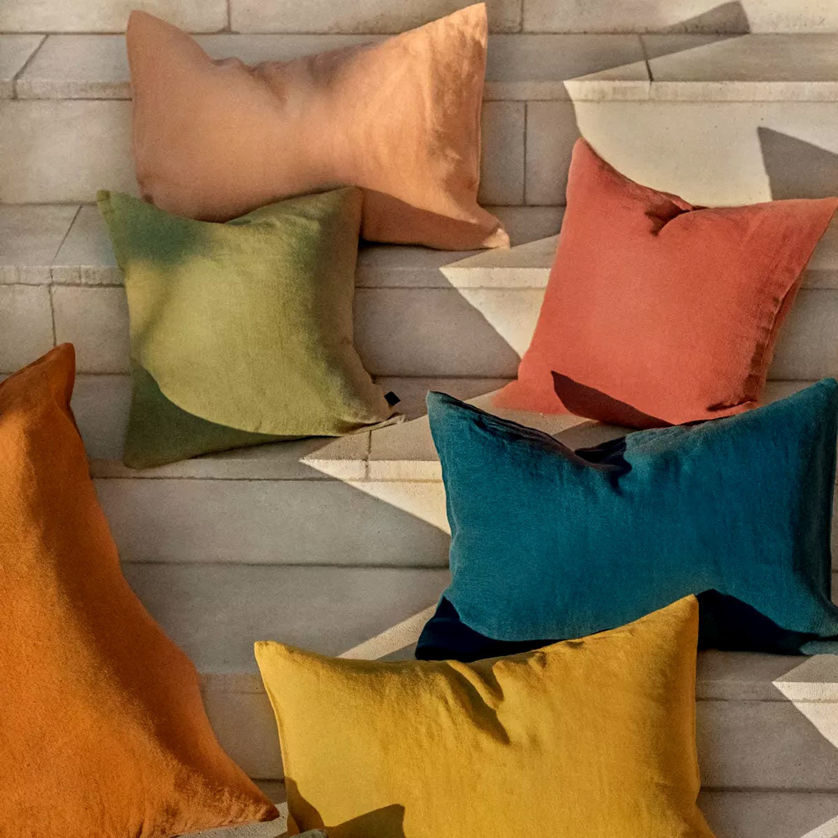 Coussin Porticcio 40x60 cm Bleu de Prusse - Lin