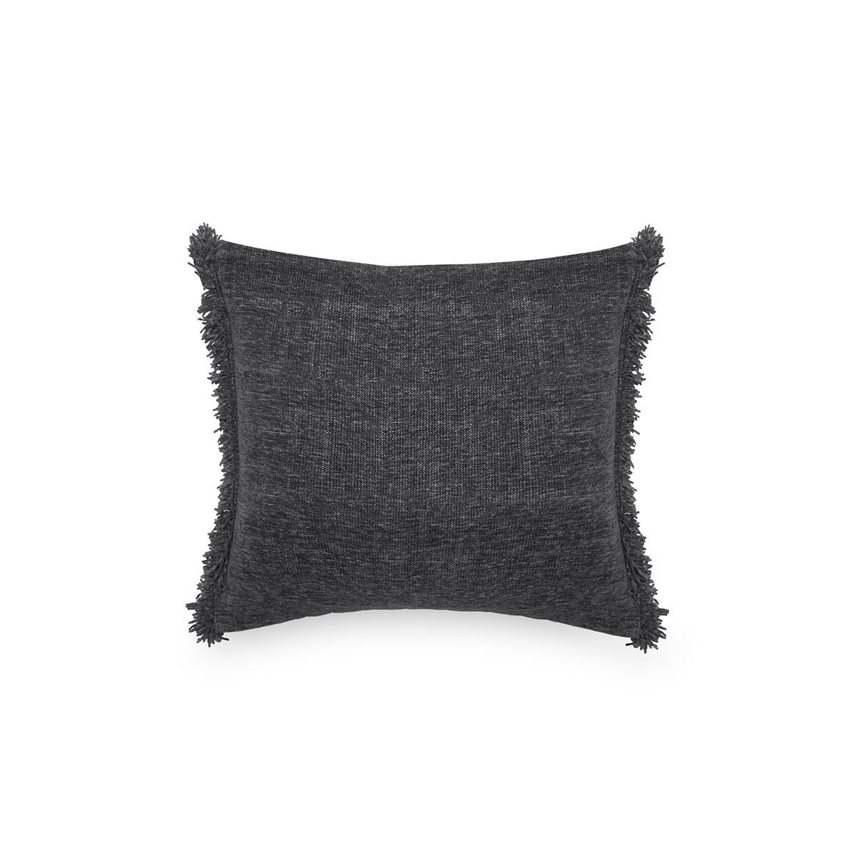Coussin Anta à franges Caviar – 45 x 45 cm