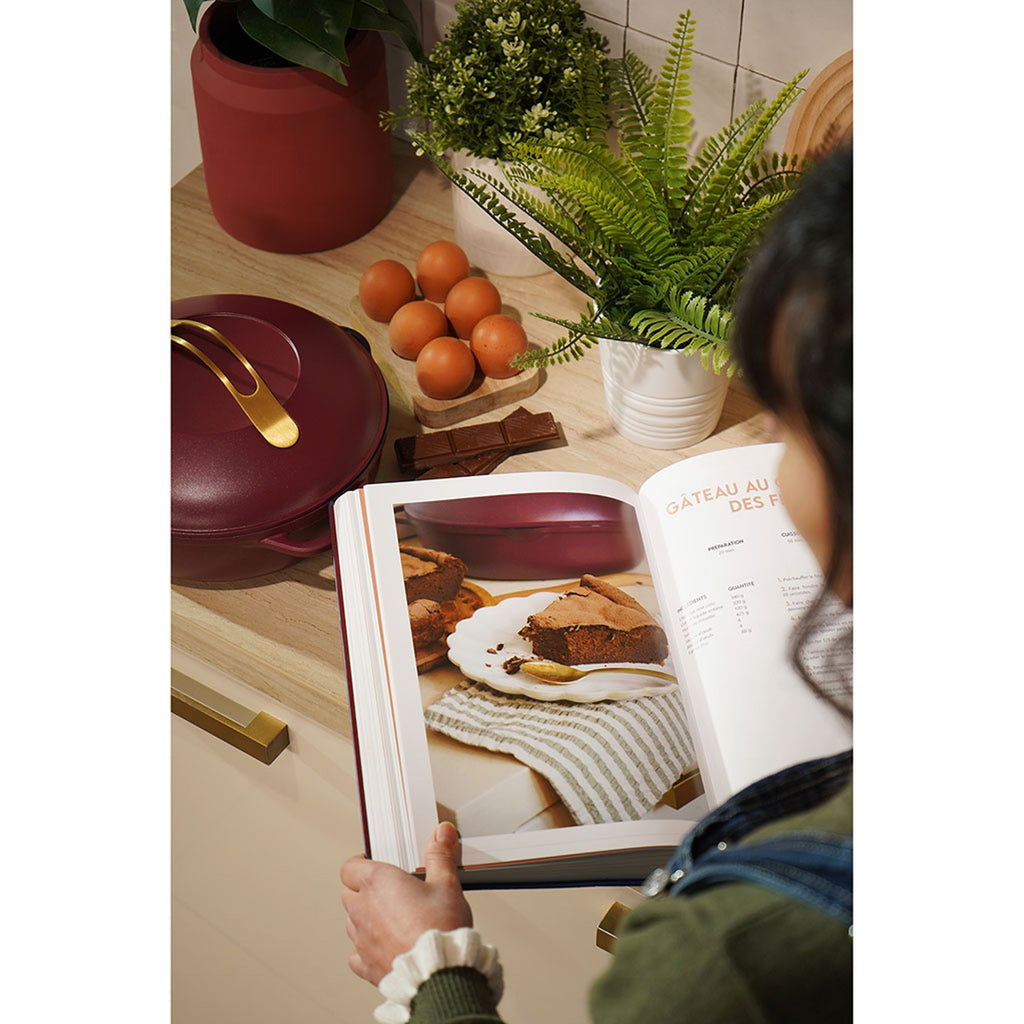 Livre de 200 recettes – La Fabuleuse Poêle 8 en 1 – Cookut – Rouge Rubis