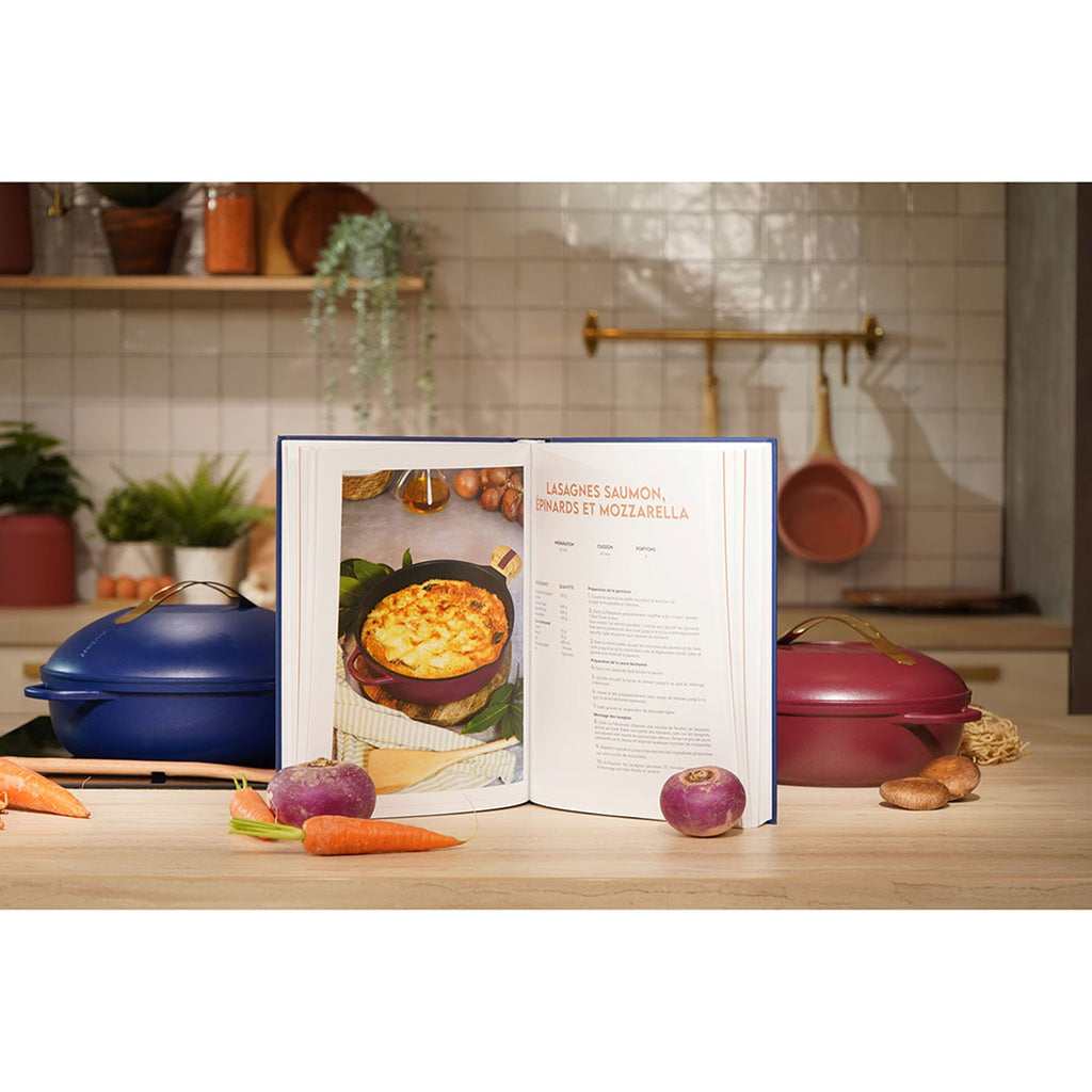 Livre de 200 recettes – La Fabuleuse Poêle 8 en 1 – Cookut – Rouge Rubis