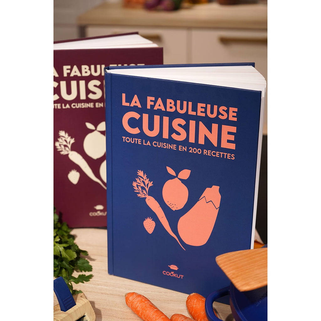 Livre de 200 recettes – La Fabuleuse Poêle 8 en 1 – Cookut – Rouge Rubis