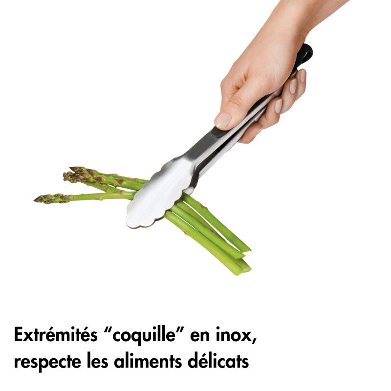 Set de 2 pinces de service en inox 22 cm et 18 cm