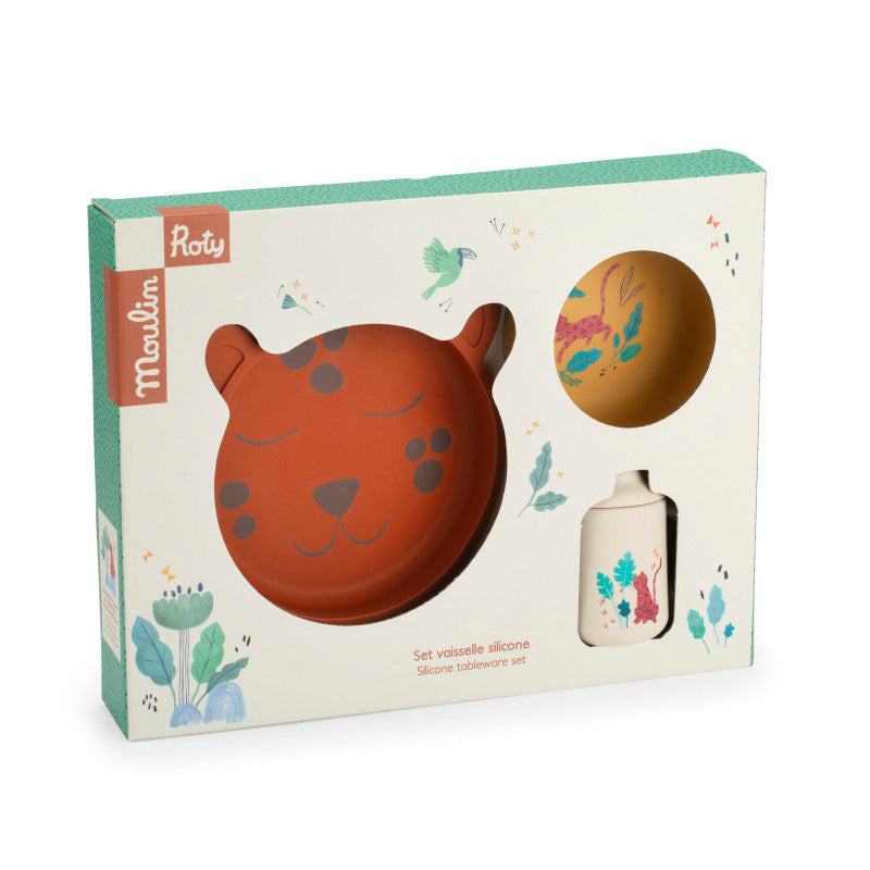 Set de Vaisselle Silicone 3 Pièces – La Forêt Mawa