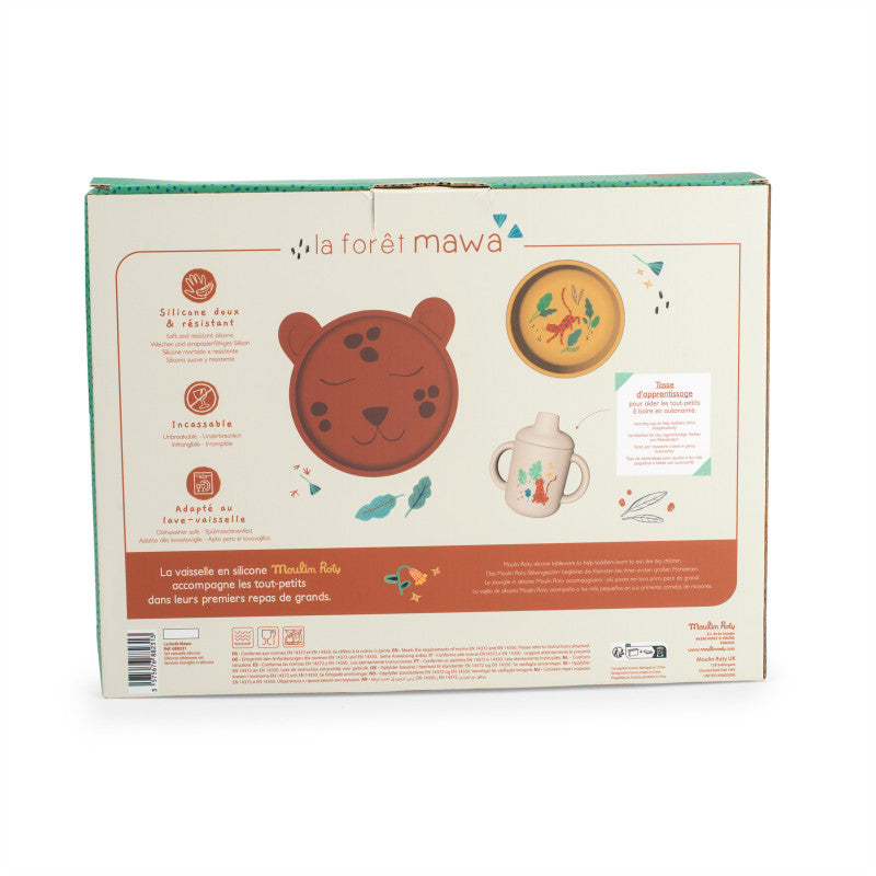 Set de Vaisselle Silicone 3 Pièces – La Forêt Mawa