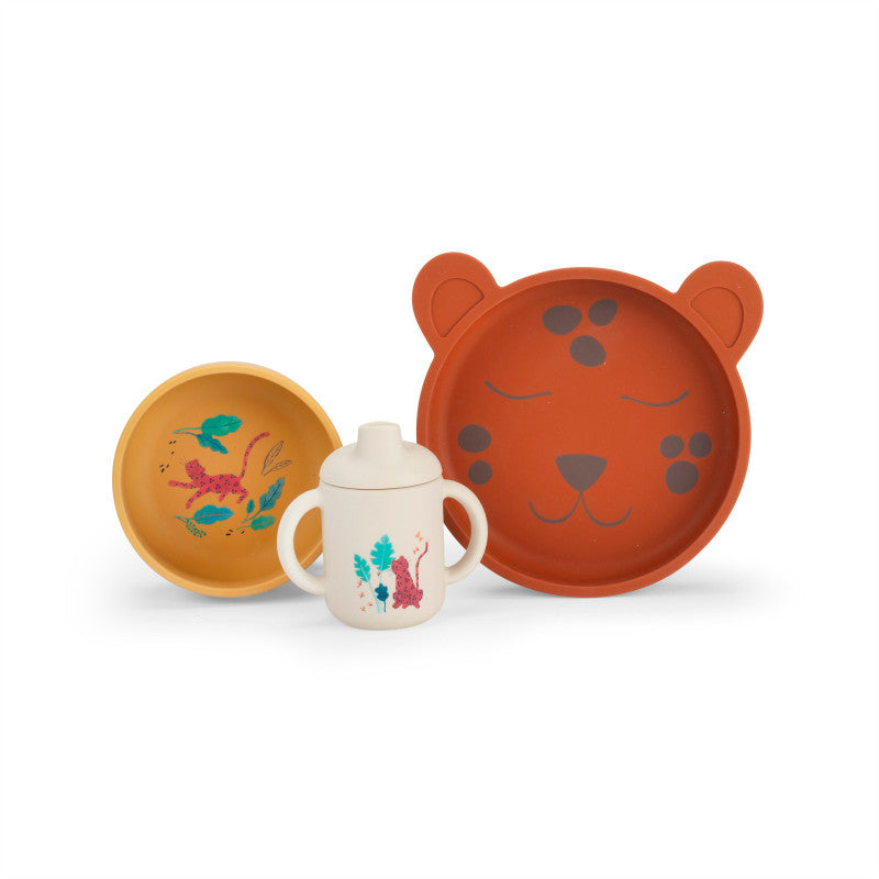 Set de Vaisselle Silicone 3 Pièces – La Forêt Mawa