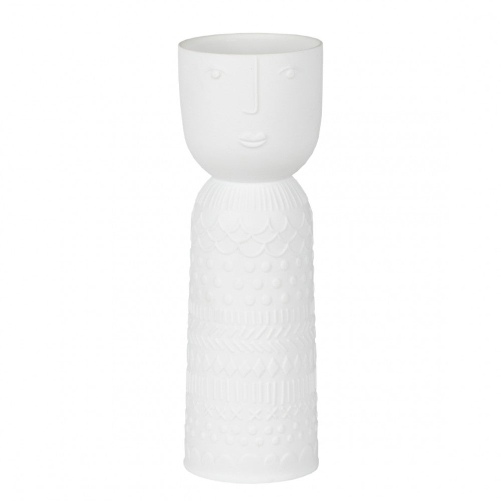 Vase Soliflore Visage Lucia en Porcelaine – H18 cm – Räder